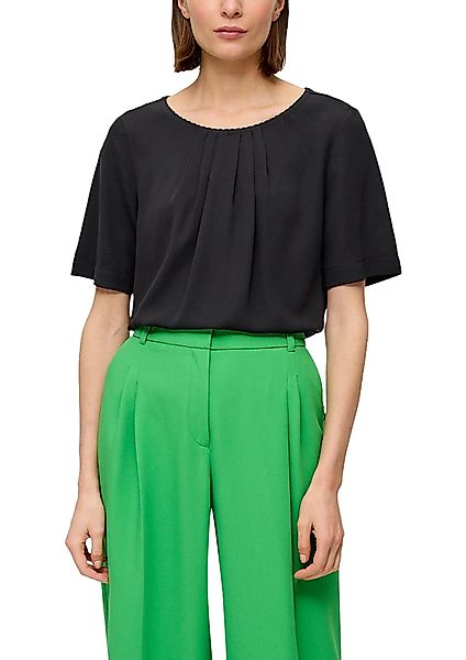 s.Oliver BLACK LABEL Kurzarmbluse mit Rundhalsausschnitt günstig online kaufen
