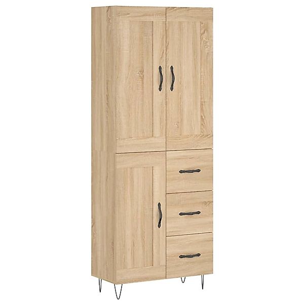 vidaXL Highboard Sonoma-Eiche 69,5x34x180 cm Holzwerkstoff 3200036 günstig online kaufen