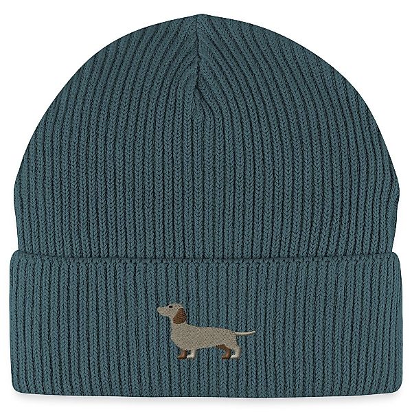 Spreadshirt Beanie Dackel Stickerei Fisherman Beanie günstig online kaufen