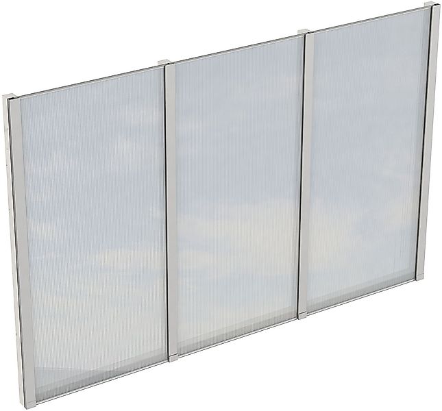 Skan Holz Seitenwand m. Polycarbonatplatten (FS) 305 x 200 cm Fichte Weiß günstig online kaufen