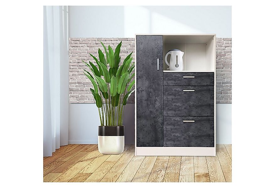 HTI-Line Küchenbuffet Küchenschrank Kombi L Blanca (Stück, 1-St., 1 Küchens günstig online kaufen