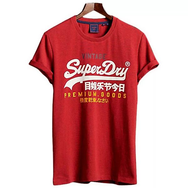 Superdry Vintage Logo Tri Kurzarm T-shirt XS Chilli Pepper Marl günstig online kaufen