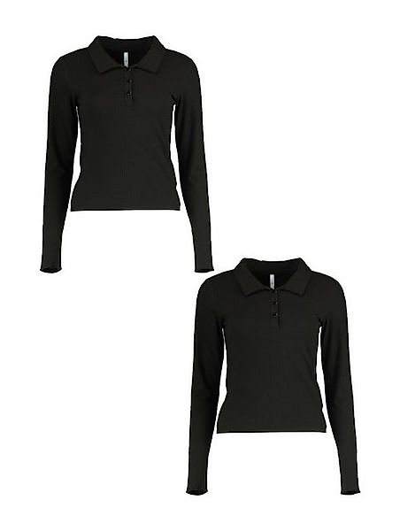 HaILY’S Blusenshirt Shirt 2er-Set lässiges Langarm Poloshirt (2-tlg) 7034 i günstig online kaufen