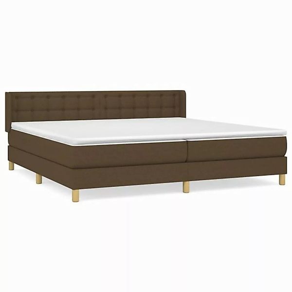 vidaXL Boxspringbett Boxspringbett mit Matratze Dunkelbraun 160x200 cm Stof günstig online kaufen