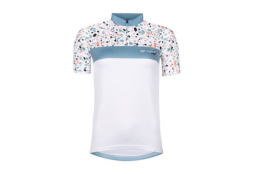 FORCE Radtrikot Jersey FORCE ROCK Lady Weiss- Tuerkis %%% günstig online kaufen