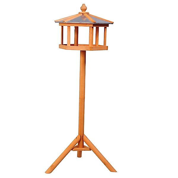 PawHut Vogelhaus Vogelvilla Futterhaus Vogelhäuschen mit Ständer und Zinkda günstig online kaufen