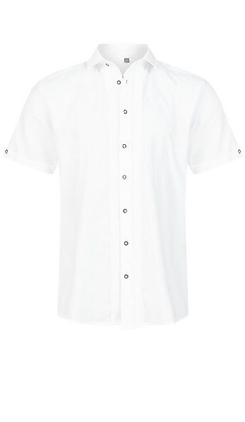 Nübler Trachtenhemd Trachtenhemd Josef Liegekragen Kurzarm in Weiß von Nübl günstig online kaufen