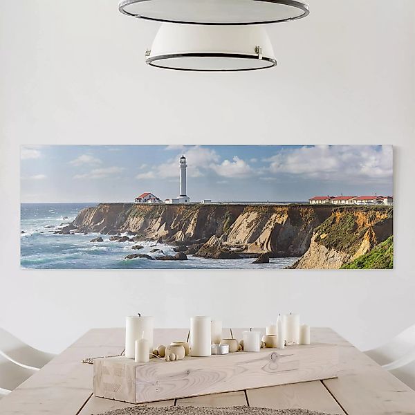 Leinwandbild Strand - Panorama Point Arena Lighthouse Kalifornien günstig online kaufen