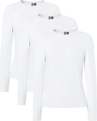 pieces Langarmshirt Basic Rundhalsshirts im 3er günstig online kaufen