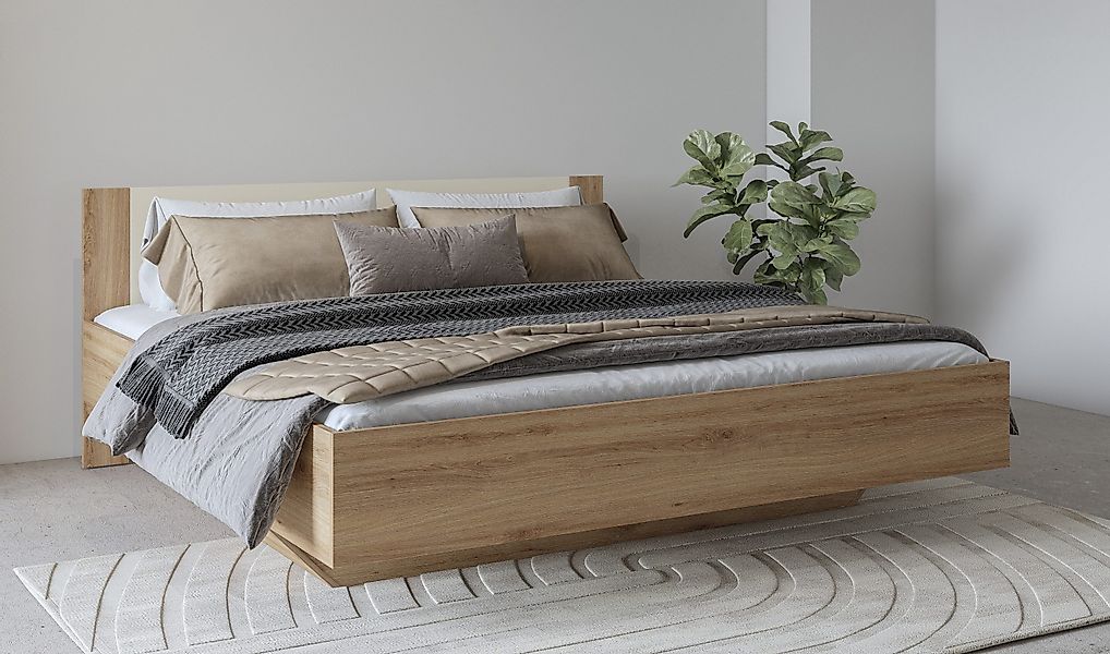 Home affaire Bettgestell "Bitry, Breite 160 bzw. 180 cm, moderner Bettrahme günstig online kaufen