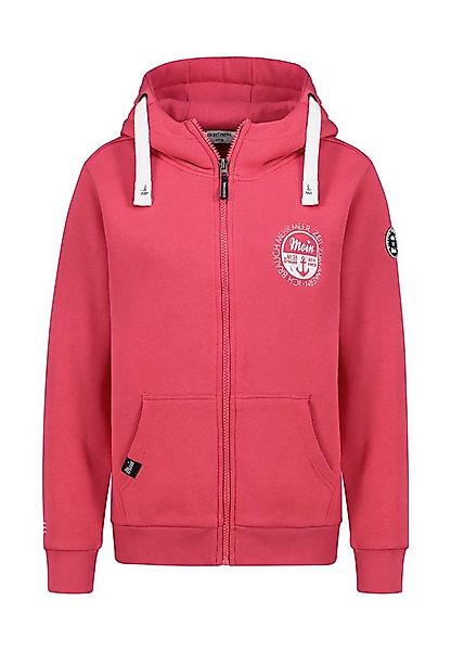 Eight2Nine Kapuzensweatjacke Damen Zipperjacke mit Küstenbackprint Hoodie, günstig online kaufen