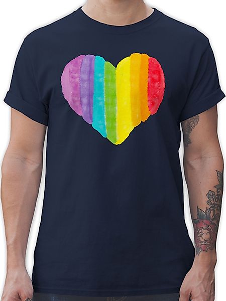 Shirtracer T-Shirt Regenbogen Herz LGBT Kleidung günstig online kaufen
