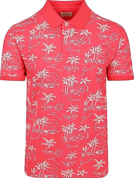 Gant Poloshirt Palm Druck Watermelon - Größe M günstig online kaufen