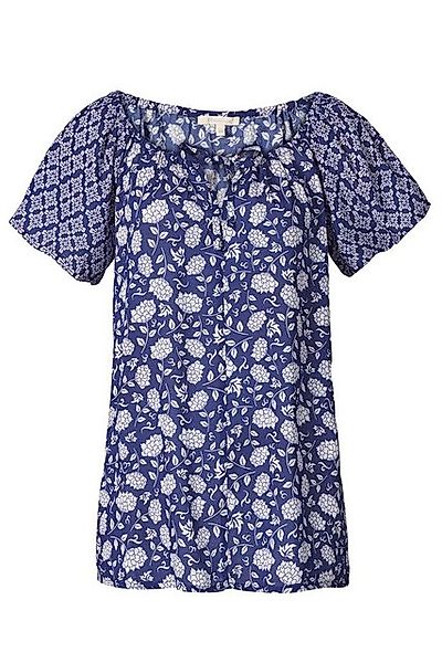 Himalaya Clothing Langarmbluse Leichte Viskosebluse mit Floral-Patchwork-Mu günstig online kaufen