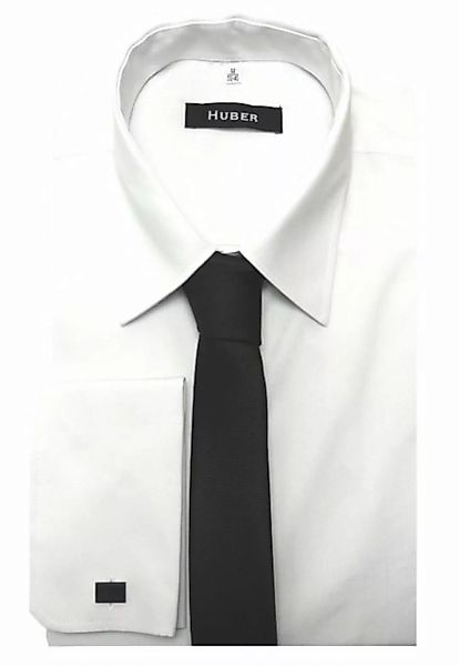 Huber Hemden Businesshemd HU-5011 Umschlag-Manschetten +Krawatte schwarz Ei günstig online kaufen
