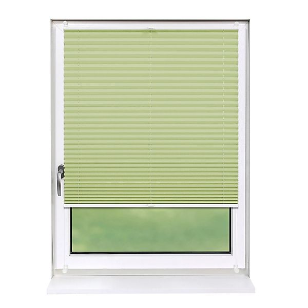 Deco-Raum Plissee Basic ohne Bohren 85x210cm Hellgrün Blickdicht Klemmfix günstig online kaufen