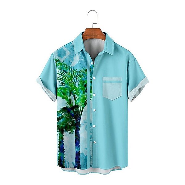 AUKUU Hawaiihemd Herren Kurzarmhemd mit lockerem günstig online kaufen