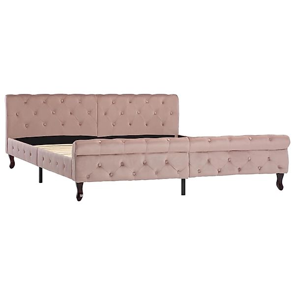 Bettgestell Rosa Samt 180x200 Cm günstig online kaufen
