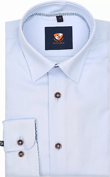 Suitable Slim-Fit Hemd Hellblau - Größe 42 günstig online kaufen
