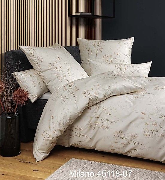 Janine Janine Mako-Satin Bettwäsche MILANO 45118 beige grün kupfer Größe: günstig online kaufen