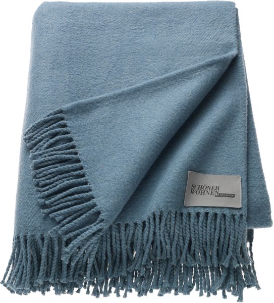 SCHÖNER WOHNEN Kollektion Wohndecke   ¦ blau ¦ Baumwollmischgewebe ¦ Maße ( günstig online kaufen