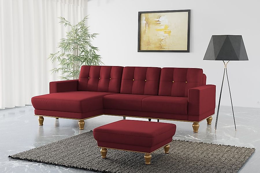 sit&more Ecksofa "Orient 5 L-Form", mit Strass-Stein, wahlweise mit Bettfun günstig online kaufen