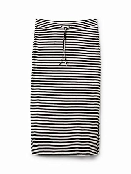 TOM TAILOR Sommerrock easy jersey skirt, black offwhite stripe günstig online kaufen