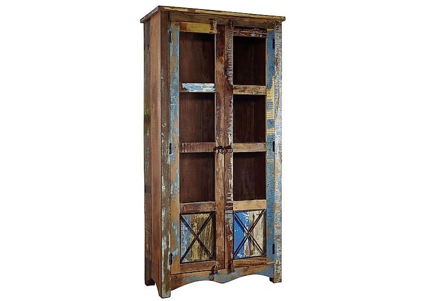 Massivmoebel24 Standvitrine NATURE OF SPIRIT (Altholz 90x40x180 mehrfarbig günstig online kaufen