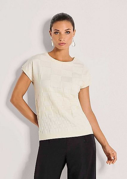 MADELEINE Strickpullover Strukturpullover mit grafischem Muster Viskoseshir günstig online kaufen