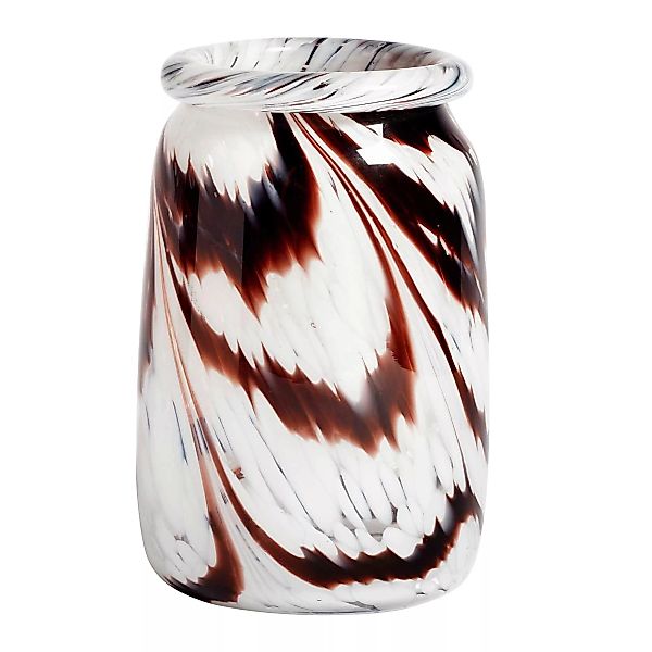HAY - Splash Roll Vase L - kaffee, weiß/H 27cm / Ø 17,5cm günstig online kaufen