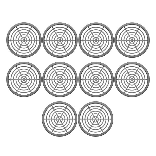 SOTECH 10 Stück Lüftungsrosette Ø65,2 mm aus Kunststoff Zum Einlassen Silbe günstig online kaufen