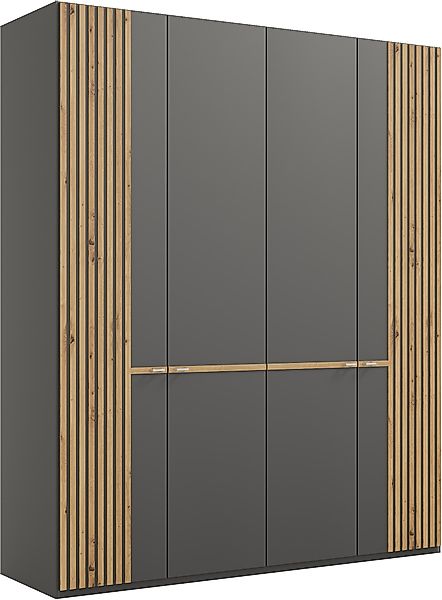 Musterring Kleiderschrank "Isabelle" Lamellen in Eiche, Griffe in silber, v günstig online kaufen