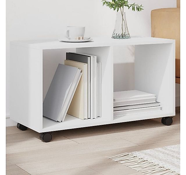 vidaXL Beistelltisch Rollschrank Weiß 72x33x42,5 cm günstig online kaufen