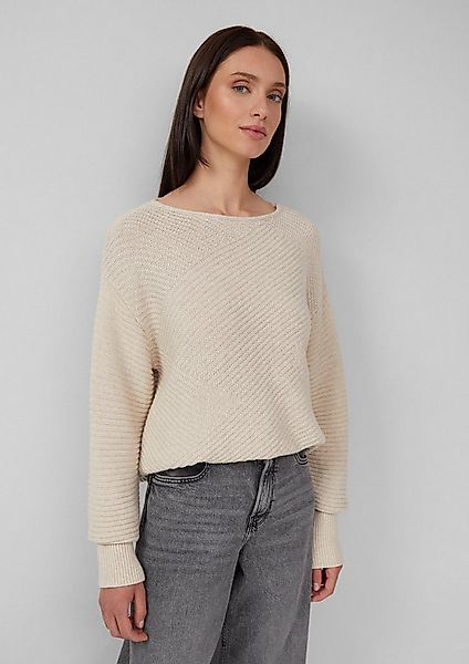 s.Oliver Longpullover Strickpullover Strukturierter Strickpullover in Overs günstig online kaufen