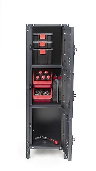 rikta Mehrzweckschrank vintage Metallschrank und Kommode mit 3 Türen Pulver günstig online kaufen