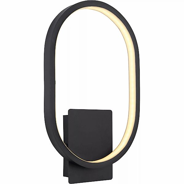 Globo LED-Außenleuchte 1-flammig Schwarz matt 200 x 320 mm günstig online kaufen