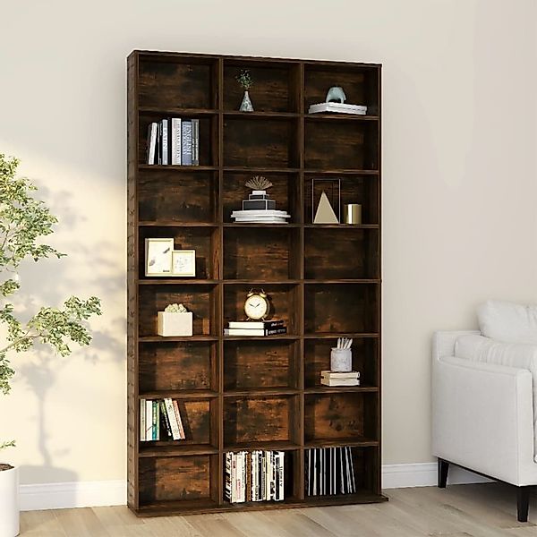 vidaXL Regal, CD-Regal Räuchereiche 102x23x177,5 cm günstig online kaufen