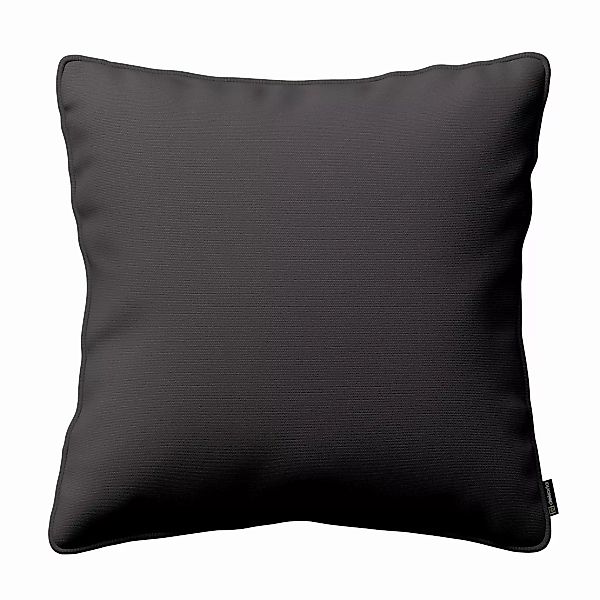 Kissenhülle Gabi mit Paspel, schwarz, 60 x 60 cm, Cotton Panama (702-09) günstig online kaufen