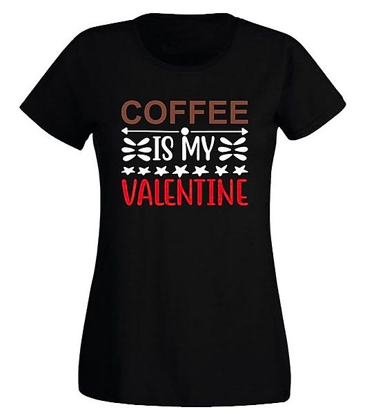 G-graphics T-Shirt Damen T-Shirt - Coffee is my Valentine Slim-fit, mit tre günstig online kaufen
