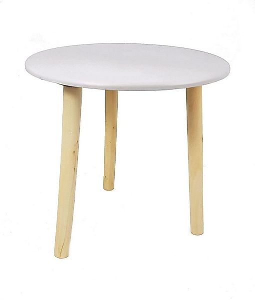 Spetebo Beistelltisch Holz Beistelltisch My Home 30 cm - weiß (Stück, 1-St. günstig online kaufen