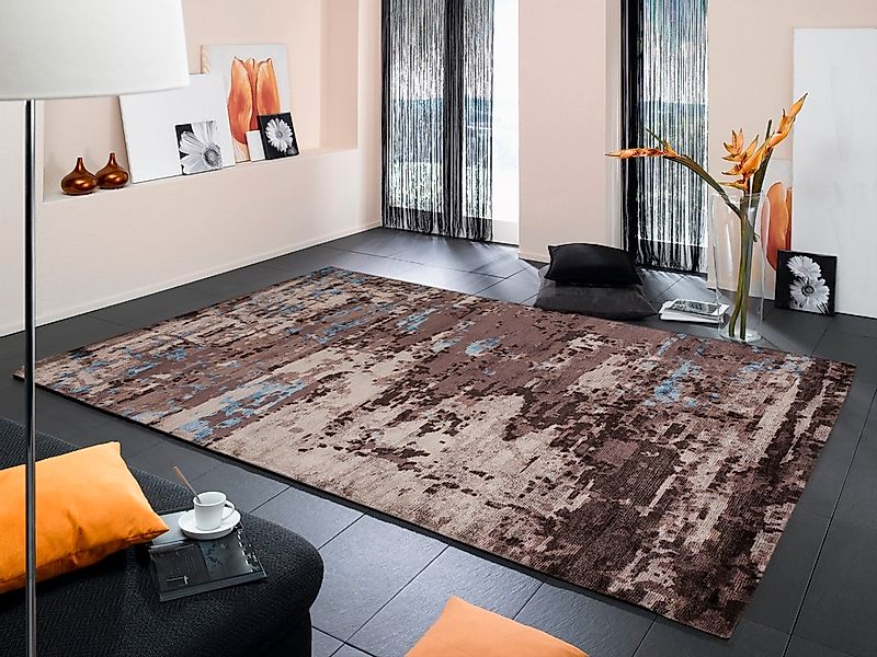 Musterring Teppich   ¦ orange ¦ Viskose ¦ Maße (cm): B: 140 H: 1,2 Teppiche günstig online kaufen