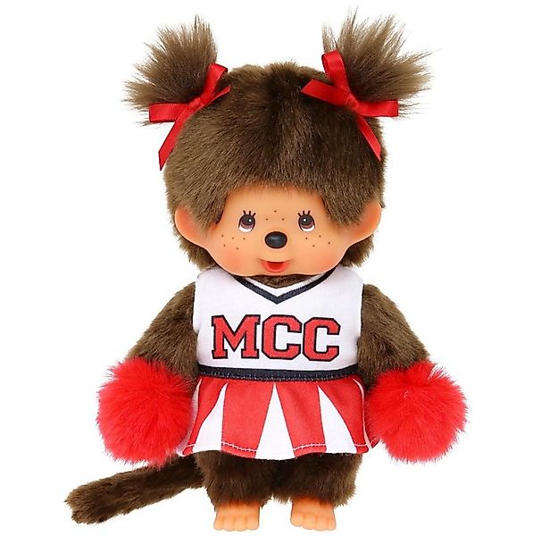 Monchhichi Plüschfigur Mädchen im Cheerleader-Kleid 20 cm Monchhichi Puppe günstig online kaufen