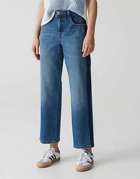 OPUS Boyfriend-Jeans Lani stripe mittlere Bundhöhe verkürzte Länge Denim günstig online kaufen