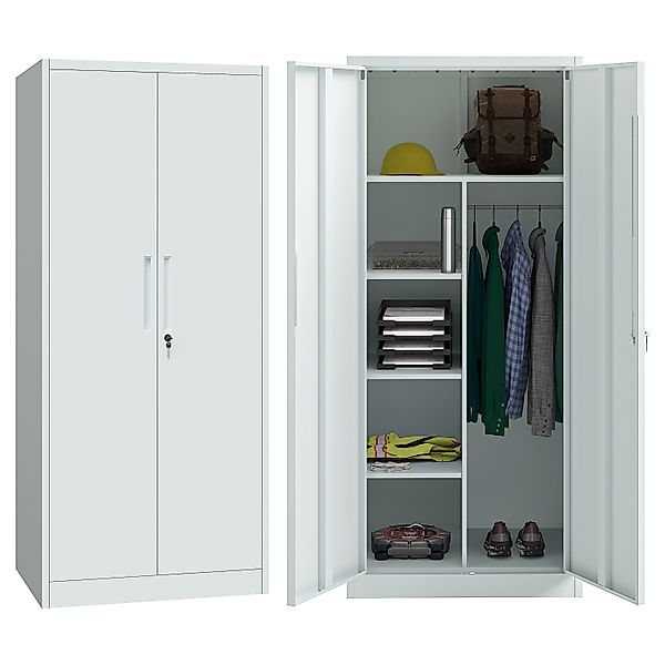 STEELSØN Aktenschrank Regulus (Garderobenschrank, Spind grau, günstig online kaufen