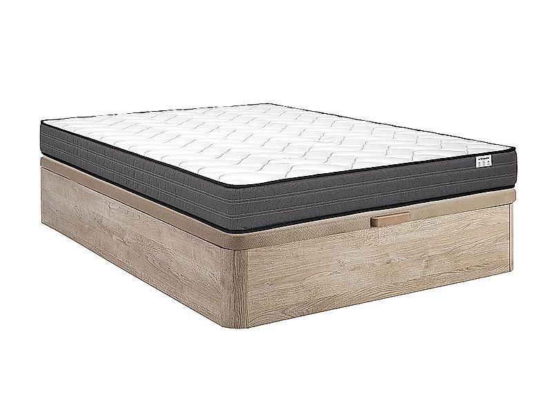 Komplett-Set - 140 x 190 cm - Bettgestell mit Bettkasten + Taschenfederkern günstig online kaufen