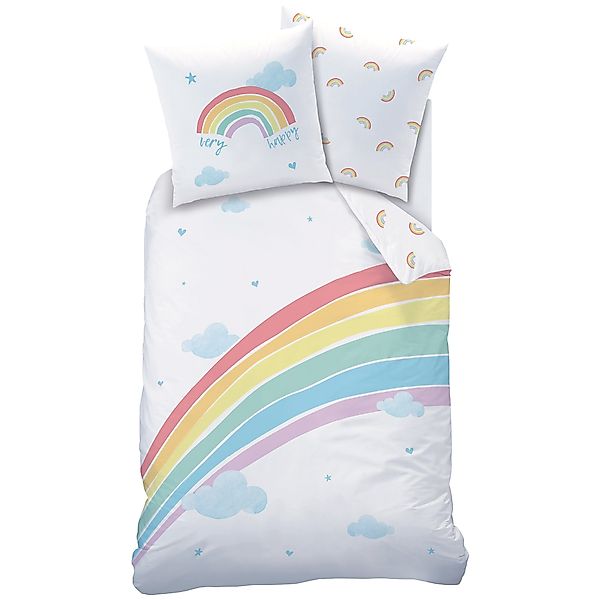 MTOnlinehandel Bettwäsche Regenbogen 135x200 + 80x80 günstig online kaufen