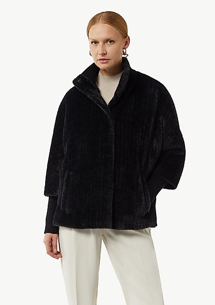 Comma Kurzjacke Cape mit gestricktem Kragen günstig online kaufen