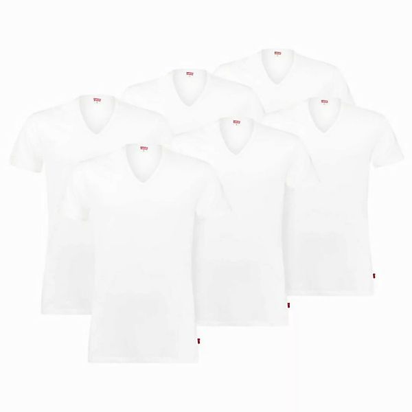 Levi's® T-Shirt Herren T-Shirts, 6er Pack - EOCM, V-Ausschnitt, (Packung, 6 günstig online kaufen