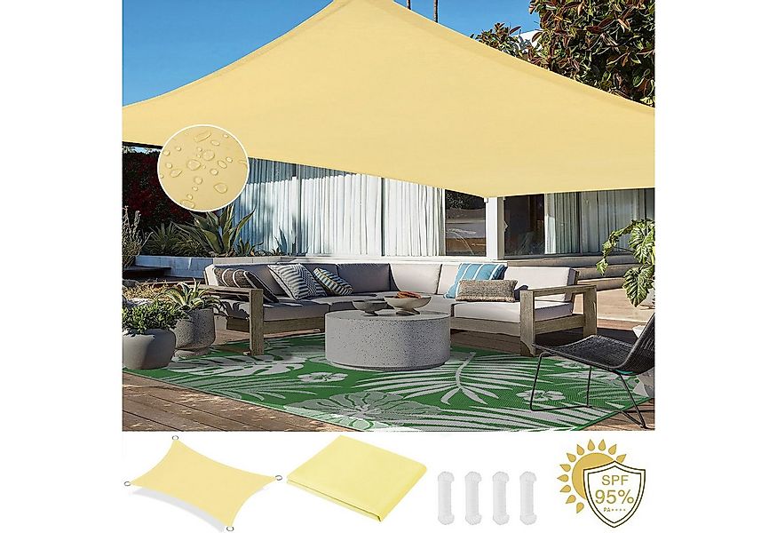 Sunicol Sonnensegel Wasserdicht Sonnensegel, mit UV Schutz, Rechteckig, Qua günstig online kaufen