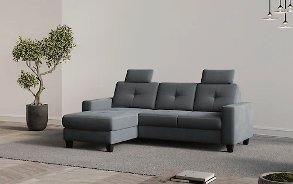 Places of Style Ecksofa »Varese L-Form«, wahlweise mit Bettfunktion und Bet günstig online kaufen